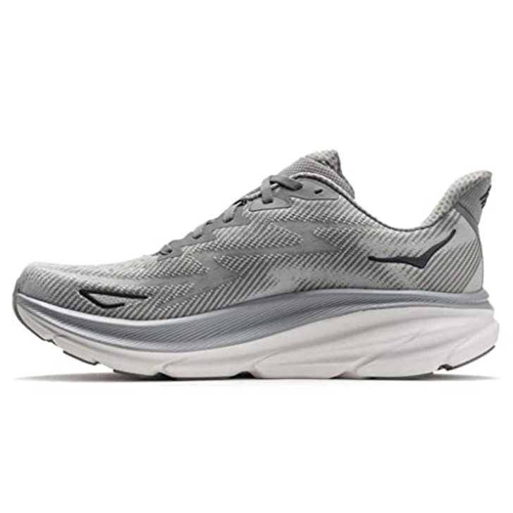 Hoka Men's Clifton 9 Sneaker, Harbor Mist/Black, 12