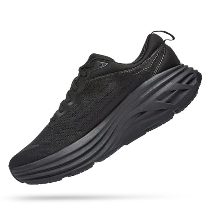 Hoka Men's Bondi 8 Sneaker, Black/Black, 9