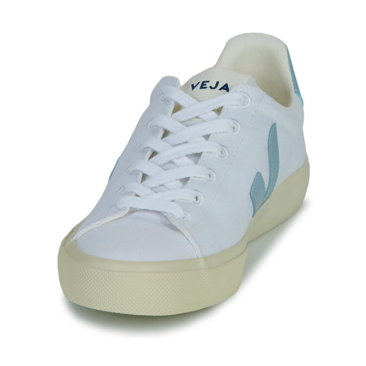 Veja Men's Campo Canvas Sneakers/Shoes Steel White Color