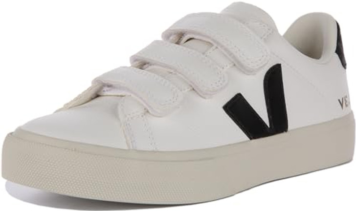 VEJA Men's Recife Logo Sneaker, Extra White/Black 1, 10