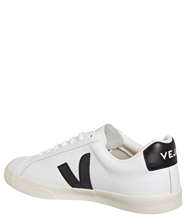 Veja Men's Esplar Leather Sneakers, Extra White/Black, 9 Medium US