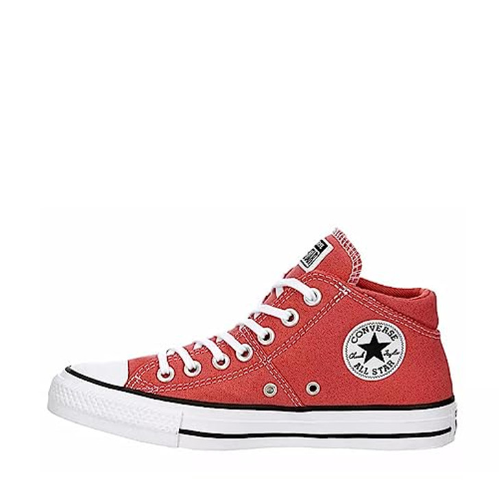 Converse Unisex Chuck Taylor All Star Madison Mid High Canvas Sneaker - Lace up Closure Style - Rhubarb Pie/White/Black 9