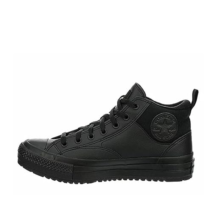 Converse Unisex Chuck Taylor All Star Malden Street Mid High Leather Sneaker Boot, Black, 9 Women/7 Men