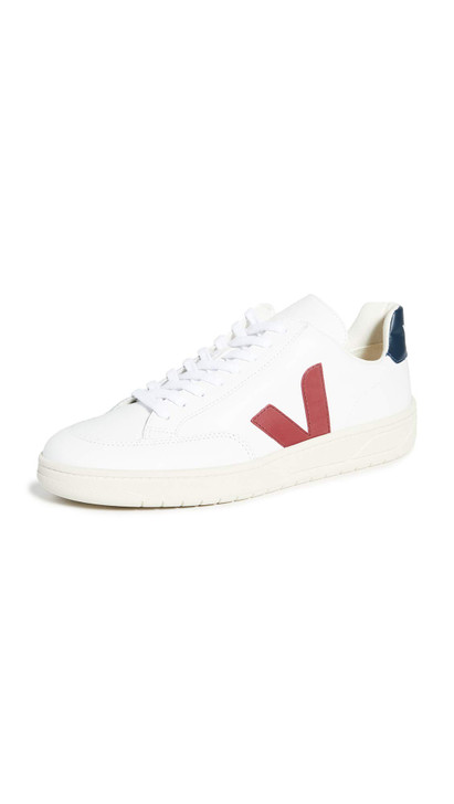 Veja Men s V 12 Leather Sneakers Extra White Marsala Nautico 10