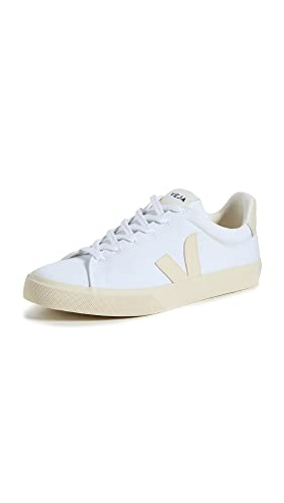 Veja Men's Campo Canvas Sneakers, White/Pierre, 10.5 Medium US