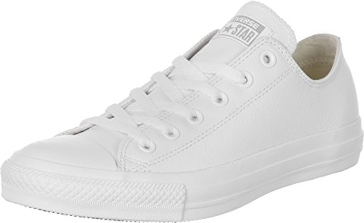 Converse Unisex Chuck Taylor All Star Ox Low Top Classic White Leather Sneakers - 7 B(M) US Women / 5 D(M) US Men