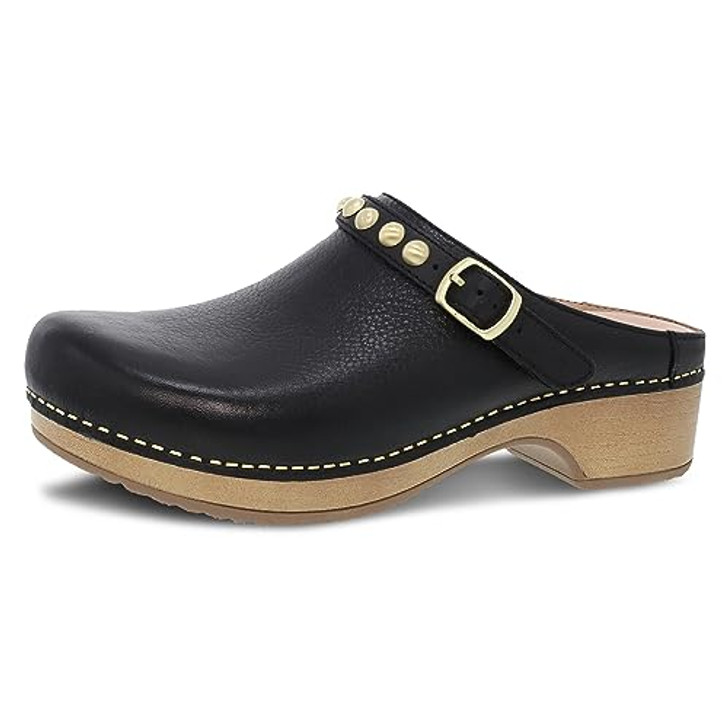 Dansko Britton Slip-On Mule Clogs for Women Memory Foam and Arch Support for All -Day Comfort and Support Lightweight EVA Outsole for Long-Lasting Wear Black 8.5-9 M US