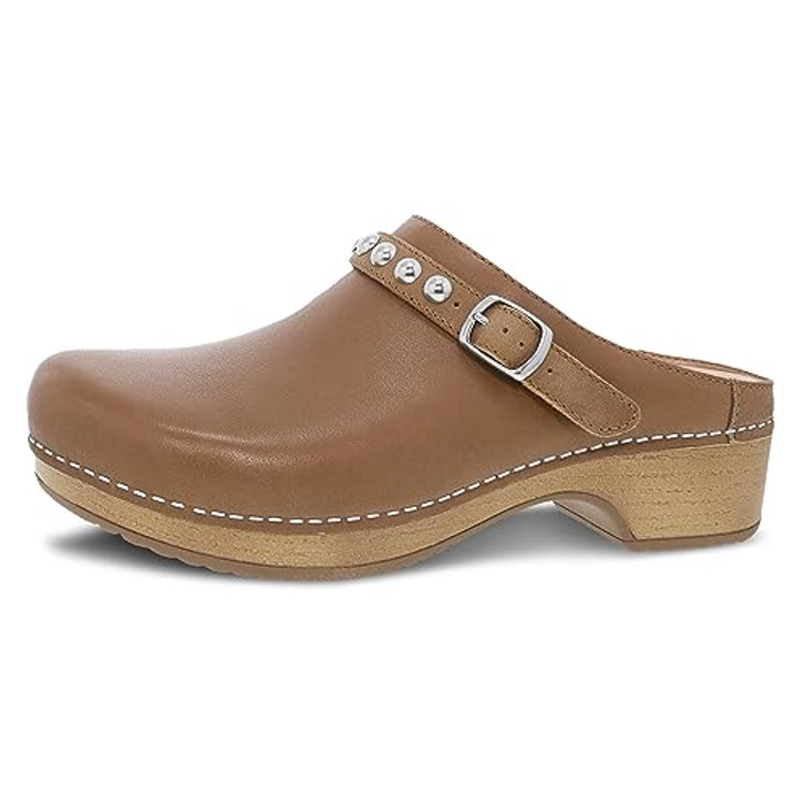 Dansko Britton Slip-On Mule Clogs for Women Memory Foam and Arch Support for All -Day Comfort and Support Lightweight EVA Outsole for Long-Lasting Wear Tan 7.5-8 M US