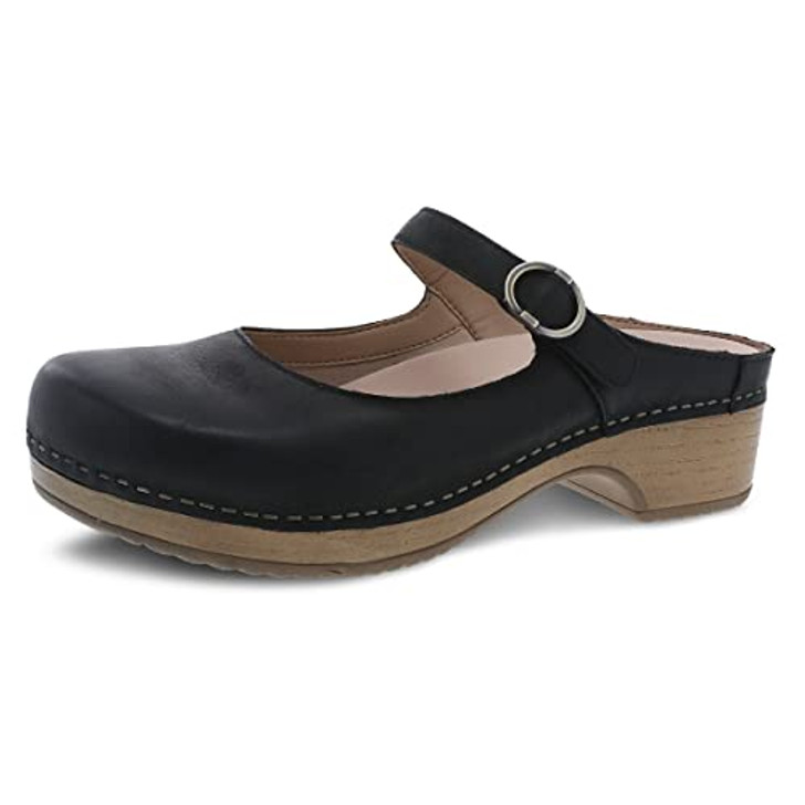 Dansko Bria Slip-On Mary Jane Mule Clogs for Women Memory Foam and Arch Support for All -Day Comfort and Support Lightweight EVA Outsole for Long-Lasting Wear Black 9.5-10 M US
