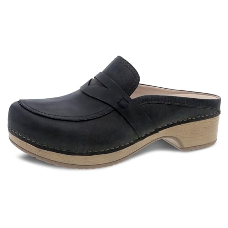 Dansko Women's Bel Black Oiled Mule 6.5-7 M US - Comfort Loafer