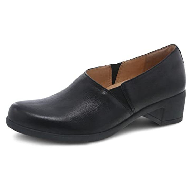 Dansko Women's Camdyn Black Burnished Heel 8.5-9 M US - Slip on, Comfort