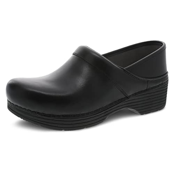 Dansko LT Pro Clogs for Women Lightweight Rocker Bottom Footwear for Comfort and Support Ideal for Long Standing Professionals Black Leather Clogs 8.5-9 M US