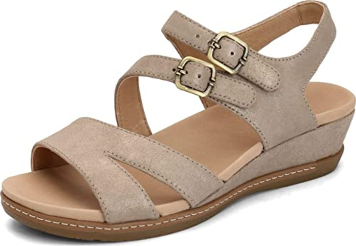 Dansko Women's Angela Sand Metallic Sandals 9.5-10 M US