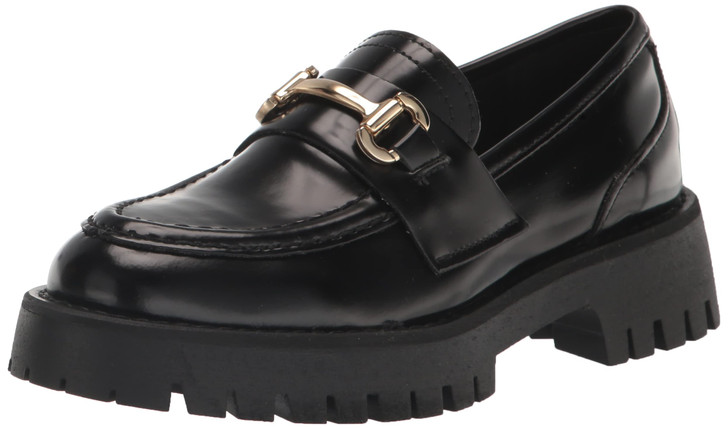 Steve Madden Women's Lando Loafer, Black, 8