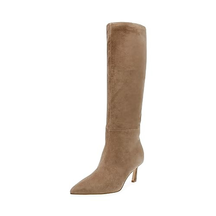 Steve Madden Women's Lavan Knee High Boot, Oatmeal Suede, 8