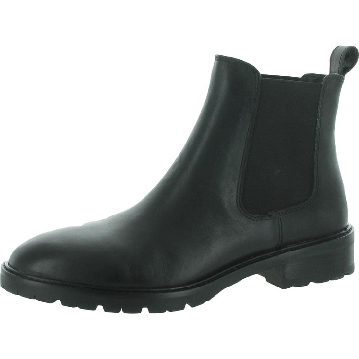 Steve Madden Women's Leopold Chelsea Boot, Black Leather, 10