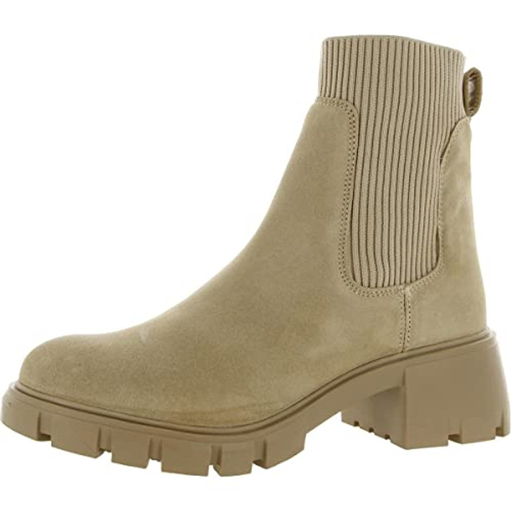 Steve Madden Women's Hayle Ankle Boot, Sand Suede, 9