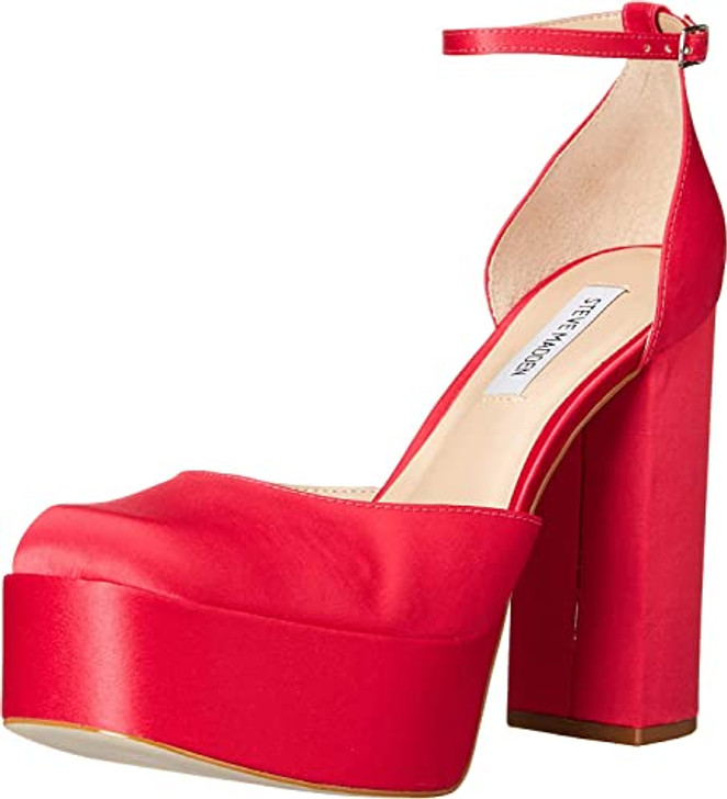 Steve Madden Women's Agata Pump, Pink Satin, 8.5