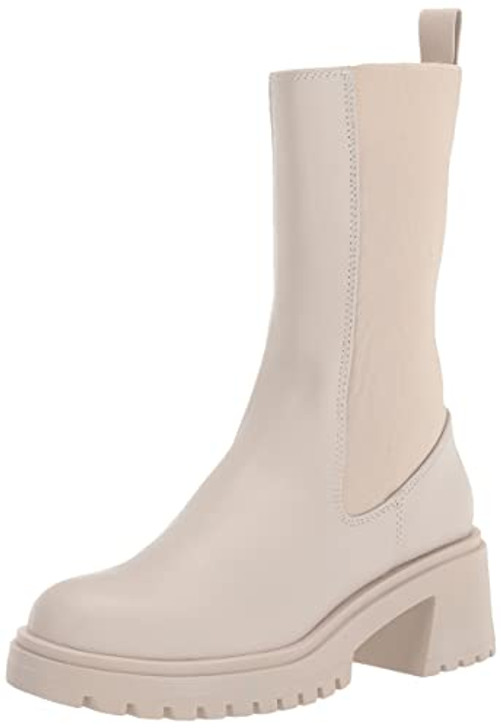 Steve Madden Women's HESITANT Fashion Boot, Bone, 7.5