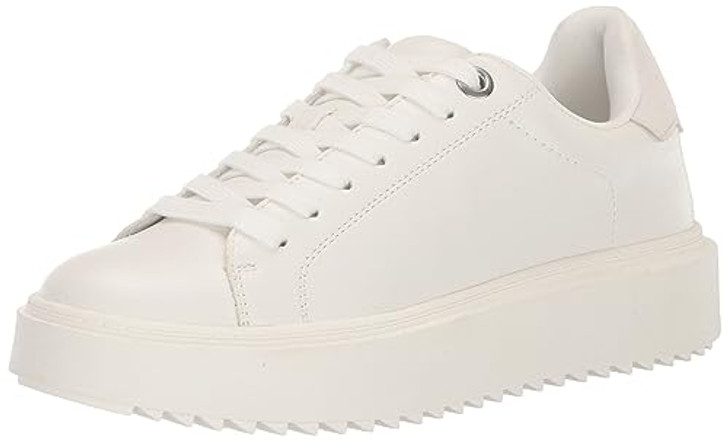 Steve Madden Women's Charlie Sneaker, White Suede, 7.5