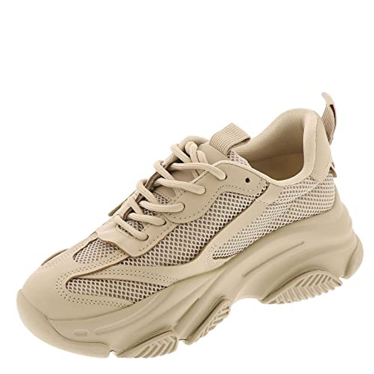 Steven Madden Women's Possesion Sneaker, TAN, 6.5