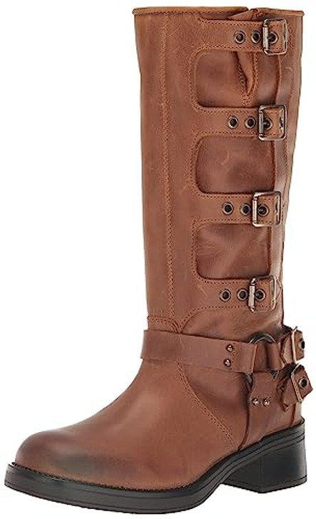 Steve Madden Women's Brocks Fashion Boot, Brown Distressed, 8