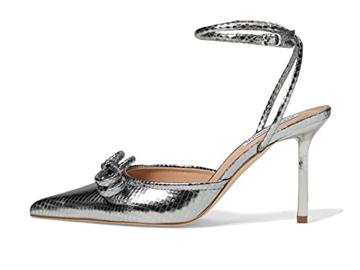 Steve Madden Women's Sherise Pump, Pewter Lizard, 8.5