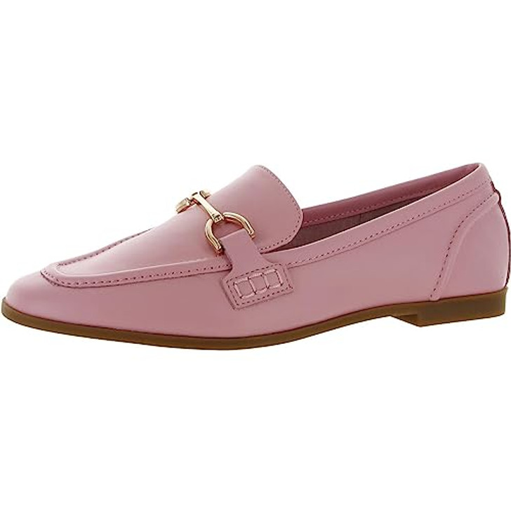 Steve Madden Women's Carinne Loafer Flats Pink Leather, 8.5 M US