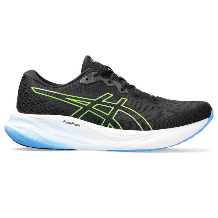 ASICS Men's Gel-Pulse 15 Running Shoe, Black/Electric Lime, 9.5