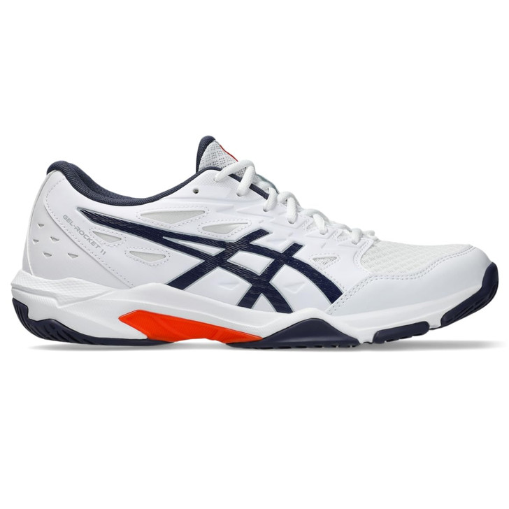 ASICS Men's Gel-Rocket 11 Volleyball Shoes, White/Indigo Fog, 9.5