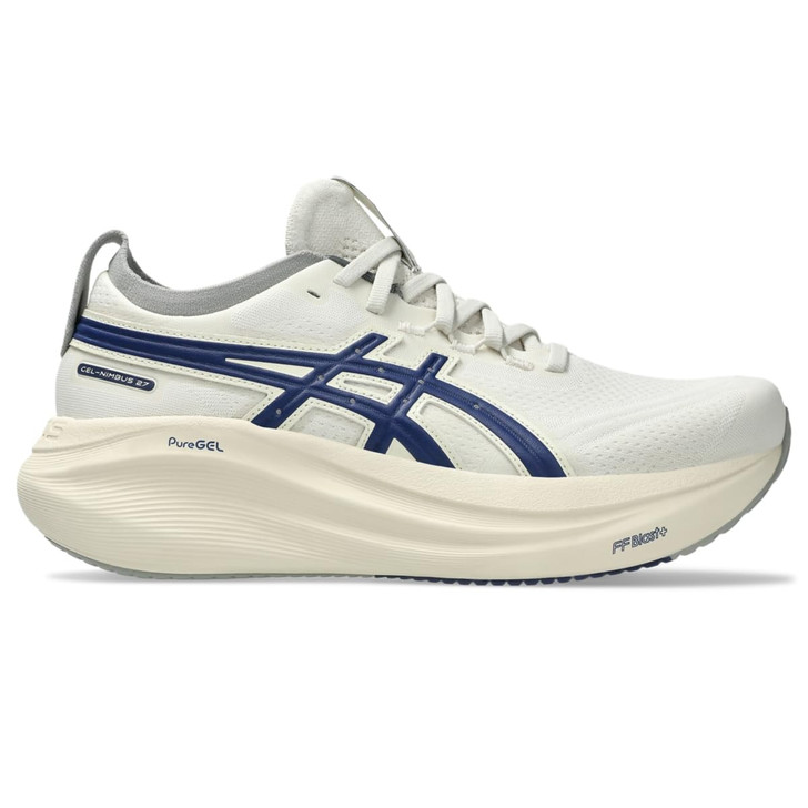 ASICS Women's Gel-Nimbus 27 Running Shoe, Birch/Indigo Blue, 9.5
