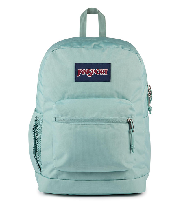 JanSport Cross Town Plus Backpack - Large Main Compartment, Side Water Bottle Pocket, 15-Inch Padded Laptop Sleeve - Faded Sage
