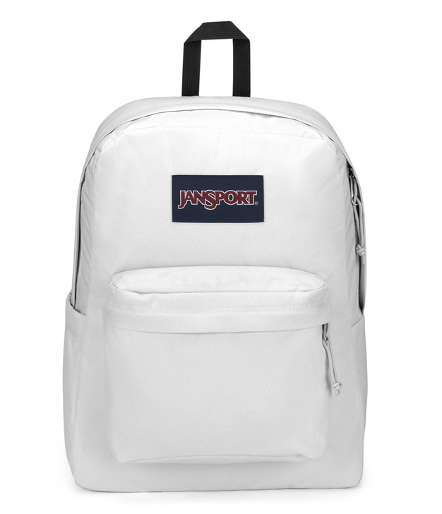 JanSport SuperBreak Plus Backpack with Padded 15-inch Laptop Sleeve and Integrated Bottle Pocket - Spacious and Durable Daypack for Work and Travel - White