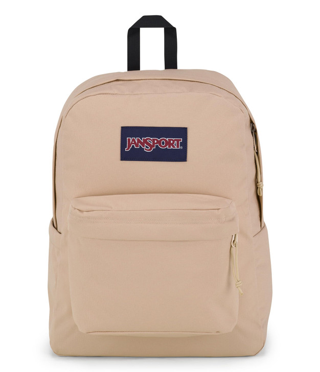 JanSport SuperBreak Plus Backpack with Padded 15-inch Laptop Sleeve and Integrated Bottle Pocket - Spacious and Durable Daypack for Work and Travel - Travertine