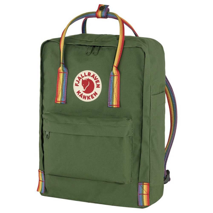 Fjallraven F23620621-907 Kanken Rainbow Spruce Green-Rainbow Pattern