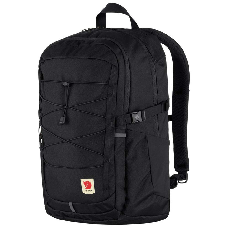 Fjällräven® Skule 28 Backpack – Multiple Pockets – Top Carry Handle – 100% Polyester – PU Lining Black One Size One Size