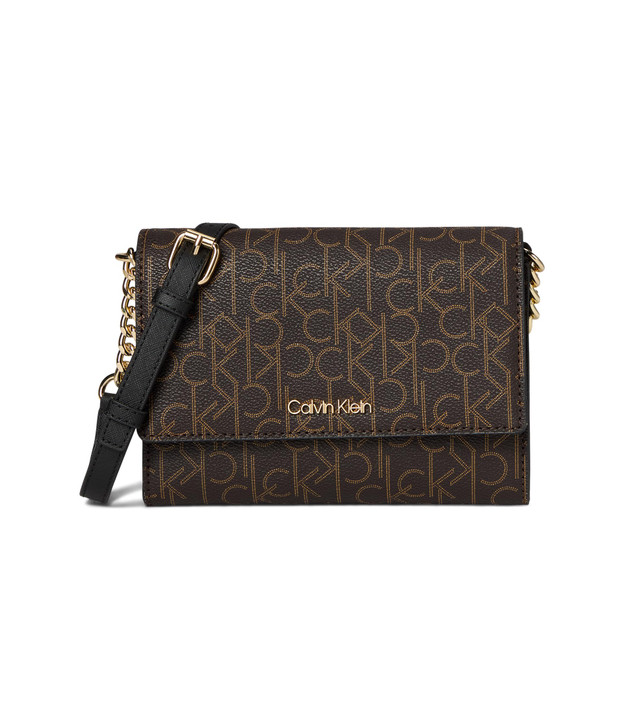 Calvin Klein Key Item Crossbody, Brown/Khaki/Black
