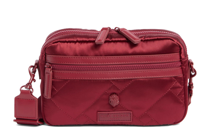 Kurt Geiger London Recycled Nylon Crossbody (Dark Red)