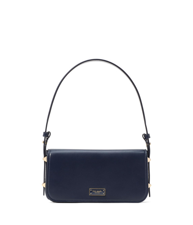 kate spade new york Liv Smooth Leather Shoulder Bag, Parisian Navy