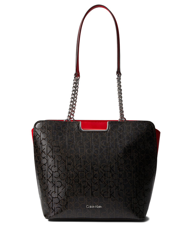 Calvin Klein Finley Tote Brown/Khaki/Salsa One Size