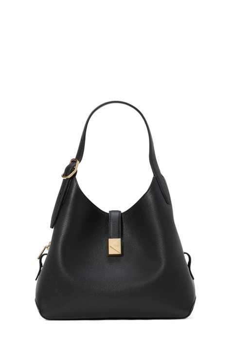 kate spade new york Deco Pebbled Leather Crossbody Tote, Black