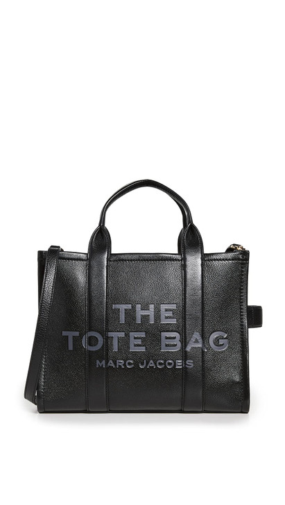 Marc Jacobs Women's The Leather Medium Tote Bag, Black, One Size