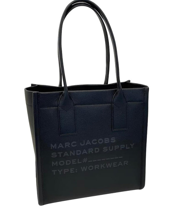Marc Jacobs Office Style Large Leather Logo Tote (Black)