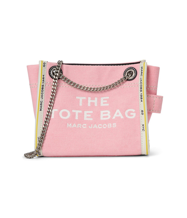 Marc Jacobs The Denim Chain Crossbody Tote Bag, Ribbon Pink