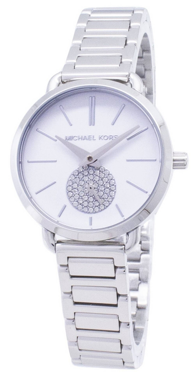 Image of Michael Kors Petite Portia Quartz Diamond Accent MK3837 Women's Watch