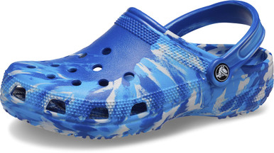 Crocs Unisex Classic Marbled Tie Dye Clog, Blue Bolt/Multi  display picture 1