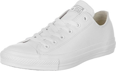 Converse White Leather All Stars Low Ox Unisex size 10M 12W Clean Classic Converse All-Star Unisex White Ox Leather Low-Top Sneakers  main image 2