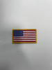 AMERICAN FLAG PATCH-GOLD TRIM