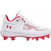 UA GLYDE MT TPU SOFTBALL-WHITE/RED