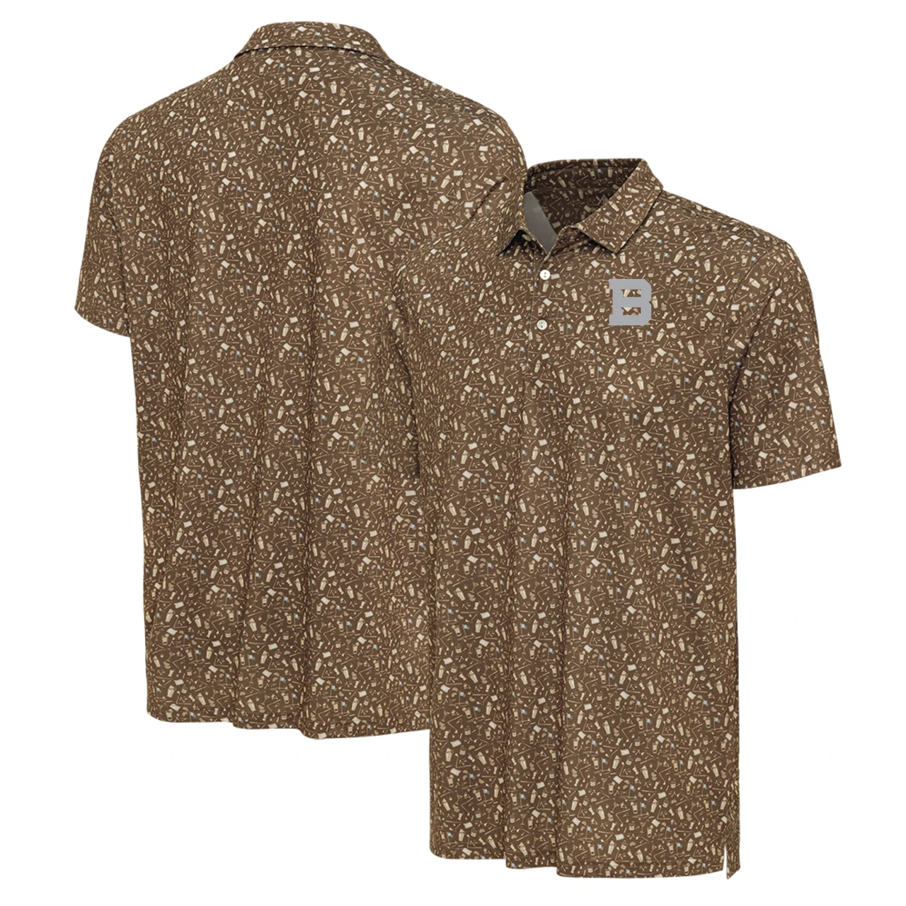 St. Bonaventure Scramble Polo-Coffee Brown